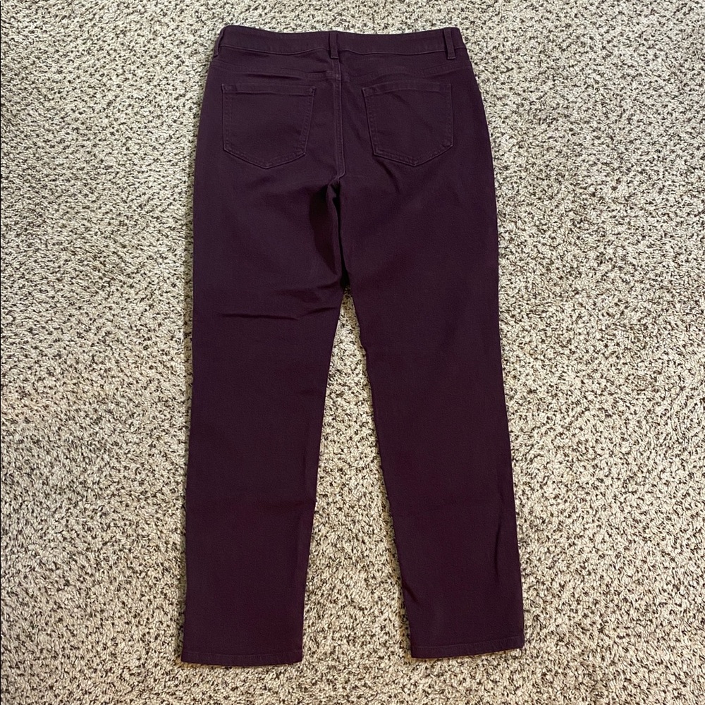 J. Jill plum purple boyfriend straight leg ankle denim - last pic to show fit - Picture 7 of 8